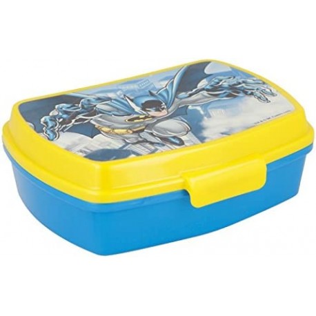 Batman Scatola Box Colazione Porta Merenda Pranzo Scuola Asilo Materna Marvel 17x14x6cm
