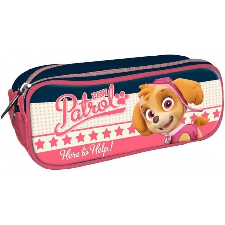 Astuccio Scuola doppia scomparto Paw Patrol Skye Porta Penne Tombolino astuccioc