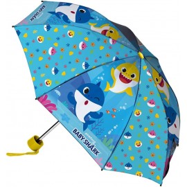 Ombrello Pieghevole Bambina Baby Shark Antivento con Struttura Rinforzata Ombrello Portatile per Borsa, Zaino o Viaggio