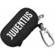 Juventus Portachiavi in Pelle in Box con Zip scomparto telecomando o chiave, con Stampa Logo  Prodotto Ufficiale