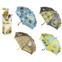 Ombrello pioggia  grande lungo Antivento Colorato MINIONS  8 raggi cm 42 colore Ombrelli assortiti
