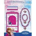 Portagioie in legno Disney Frozen con anello, braccialetto, collana ed elastici -Anna-Elsa