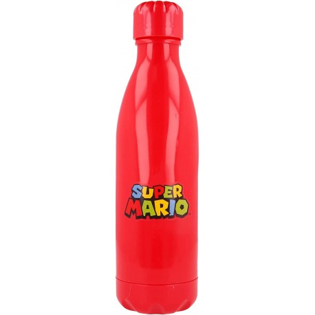 BORRACCIA-BOTTIGLIA IN PLASTICA SUPER MARIO BPA FREE CON TAPPO SVITABILE 600ML