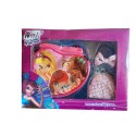 Winx-Confezione Regalo Tracollina Cuore con Portaspiccioli e Elastico Capelli Fiocco Bambina