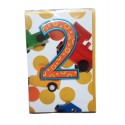Biglietto Augurale di Compleanno per Due Anni con Trenino - 17x11 cm