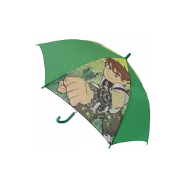 "Ombrello Pioggia Lungo Ben 10 - Struttura Antivento, Manuale con 8 Raggi, Perfetto per Bambini Avventurosi!"