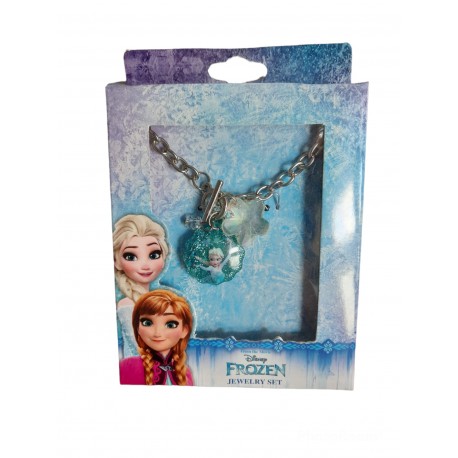 Bracciale Braccialetto Bambina con ciondolo Disney Frozen con scatolina regalo