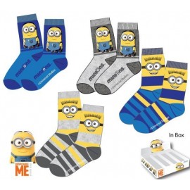 CALZINI ANTISCIVOLO MINIONS 10 ANNI IN COTONE MERCERIZZATO BAMBINI