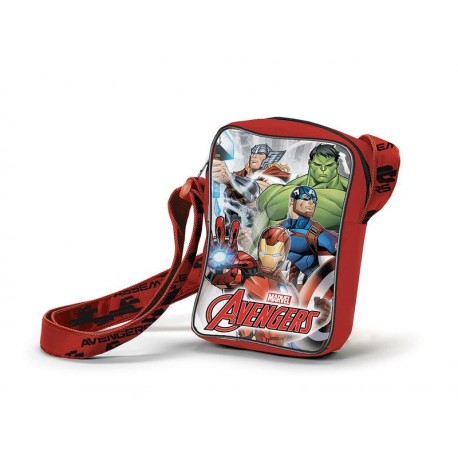 BORSA AVENGERS CAPITAN AMERICA THOR HULK IRON MEN MARVEL PASSEGGIO BAMBINO TRACOLLA CM. 20X15X6