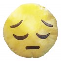 Emoji Smiley Emoticon Cuscino rotondo giallo 32 cm,
