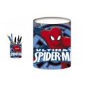 PORTAPENNE DA SCRIVANIA IN LATTA MARVEL SPIDERMAN CM 10 PORTAMATITE UOMO RAGNO