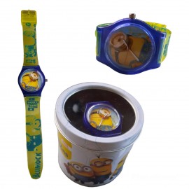 Orologio Analogico in scatola di latta Minions  Idea regalo Bambino Cativissimo Me