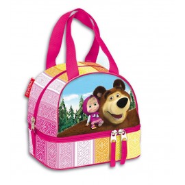 CESTINO BORSA TERMICO MASHA & ORSO DISNEY  TEMPO LIBERO VIAGGIO SCUOLA ASILO BAMBINI 18x22x10CM.-10818