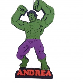 Sagoma in Polistirolo Avengers Hulk Personalizzata  con Nome Compleanno festa e party Disney Marvel cm 70