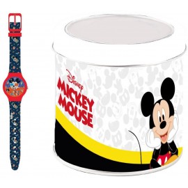 Orologio Analogico in scatola di latta Disney Mickey Mouse Idea regalo Bambino Topolino