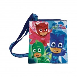 Borsa Passeggio Tracolla Trasversale Pjmasks Borsetta Bambini 20x18x4 CM