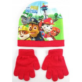 CAPPELLO INVERNALE CON GUANTI PAW PATROL TAGLIA 52 IN CONFEZIONE REGALO