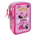 ASTUCCIO SCUOLA MINNIE DISNEY 3 ZIP/CERNIERE PORTA COLORI GIOTTO TURBOCOLOR