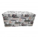 Scatola Regalo 24x12x16 Scatole Rettangolare con coperchio Decoro foglio di Giornale