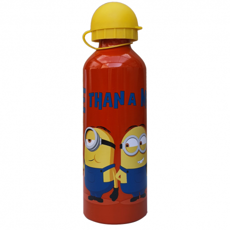 BORRACCIA IN ALLUMINIO MINIONS CON BECCUCCIO E COPERCHIO 500 ML