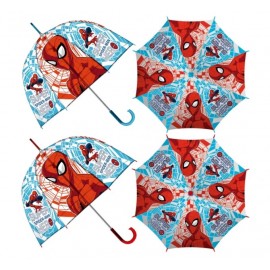 Ombrello Pioggia Marvel Spiderman Cupola Antivento Automatico Colorato 8 raggi Uomo Ragno
