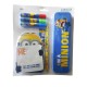 Blister scuola completo con astuccio metallo Minions