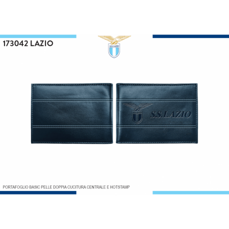 Portafoglio Uomo SS Lazio in Pelle Blu con Stemma 3D – Prodotto Ufficiale con Scatola Regalo