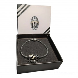 Bracciale Bracialetto con ciondolo con logo Juventus  ufficiale con scatolo regalo
