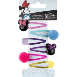 Disney-Minnie Mouse  6 Clip per capelli Pinzette Mollettine Fermagli