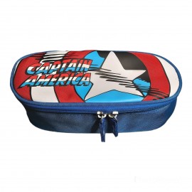 ASTUCCIO OVALE MARVEL CAPITAN AMERICA ORGANIZZATO TOMBOLINO PORTACOLORI BEAUTY CM. 24x12x6,5