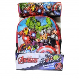 ZAINO SCUOLA ASILO CON ASTUCCIO PORTA COLORI  AVENGERS MARVEL