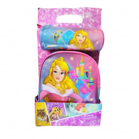 ZAINO SCUOLA ASILO CON ASTUCCIO PORTA COLORI PRINCIPESSA DISNEY CM 32