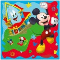 Tovaglioli di carta Disney Mickey Doppi Velo 33 x 33 cm - Conf. 20 pz - Feste Compleanno a Tema