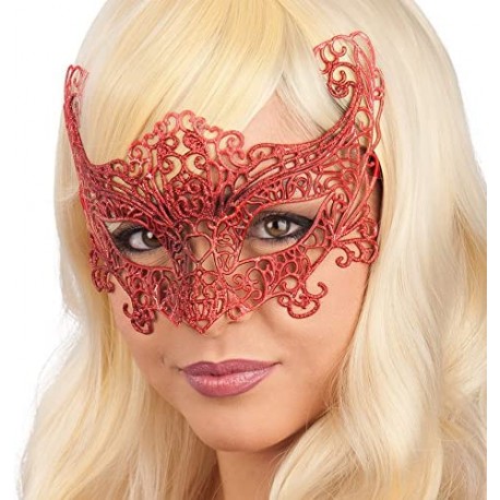 MASCHERA VIOLA IN PLASTICA C/GLITTER CARNEVALE