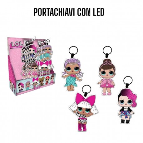 Portachiavi Disney Frozen Anna Elsa con luce Led torcia cm 7  idea feste Bambina