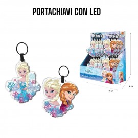 Portachiavi Disney Frozen Anna Elsa con Led Torcia - Idea Regalo per Feste di Compleanno Bambina
