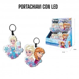 PGadget Compleanno Portachiavi Disney Frozen Anna Elsa con Led torcia cm 7 idea feste Bambina