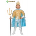 VESTITO COSTUME RE TRITONE MSCHERA di CARNEVALE  BAMBINO