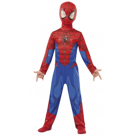 VESTITO COSTUME SPIDERMAN MSCHERA di CARNEVALE BAMBINO