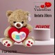 Peluche Pupazzo Soffice Orsetto marrone cuore Love color 22 cm idea regalo San Valentino