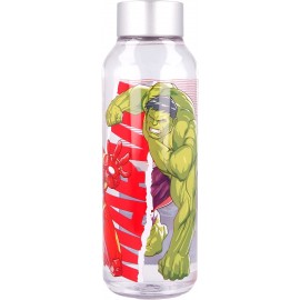 Marvel Avengers Bottiglia a Borraccia Plastica Tritan 660ml Thor Huck Iron MEN