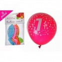 10 Palloncini colorati con stampa per  Feste & Compleanno Bambini 7 ANNI