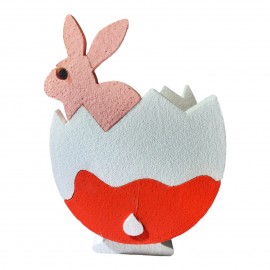 Set di 4 portauova Coniglietto - Decorazioni per uova di Pasqua Polistirolo 40x24x50cm