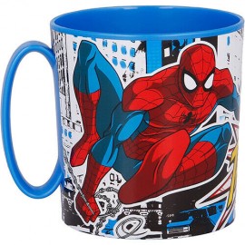 Tazza plastica per microonde Spiderman Marvel 350ml Uomo Ragno Mug Bambino