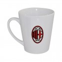 Tazza-Tazzone Conca in ceramica bianca con logo Milan Uffficiale Rosso Nero