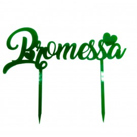 Cake Topper per Promessa in plexiglass specchiato - Silhouette Promessa Decorazione Torta