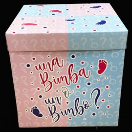 BOX SORPRESA SCATOLA MAGICA BIMBO BIMBA 65X50X50 CM DECORATA Baby Shower