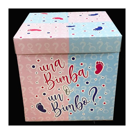 BOX SORPRESA SCATOLA MAGICA BIMBO BIMBA 65X50X50 CM DECORATA Baby Shower -  Non Solo Disney