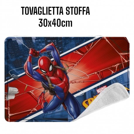 Tovaglietta pranzo cotone Marvel Avengers asciugamano bambini per asilo e scuola 40x33 cm