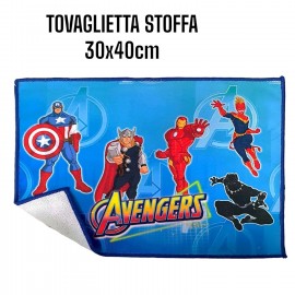 Tovaglietta pranzo cotone Marvel Avengers asciugamano bambini per asilo e scuola 40x33 cm